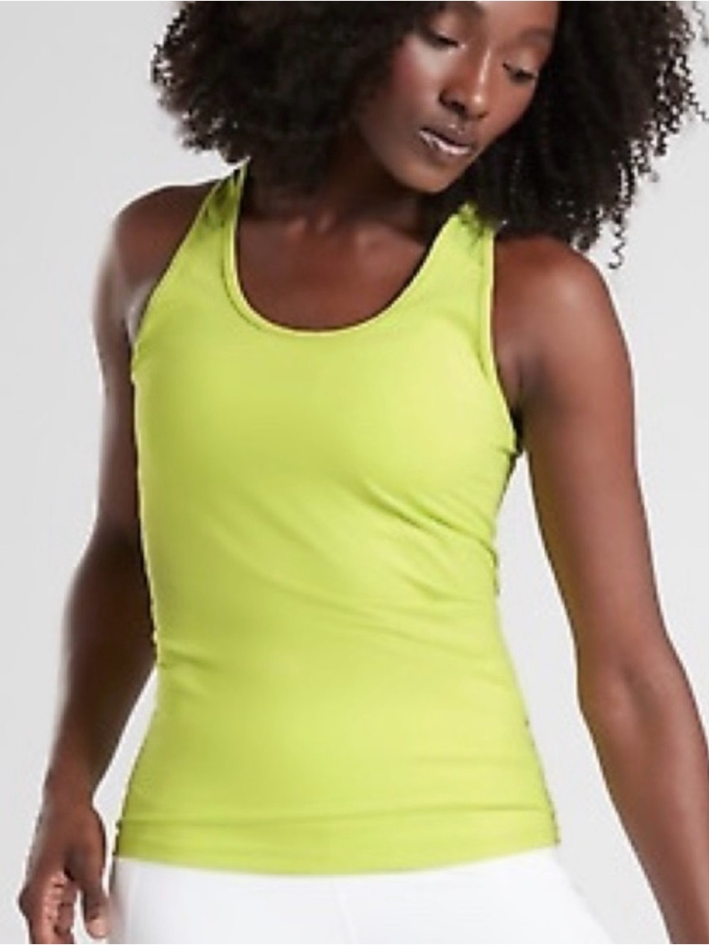 Athleta Bakasana Neon Yellow Tank Small